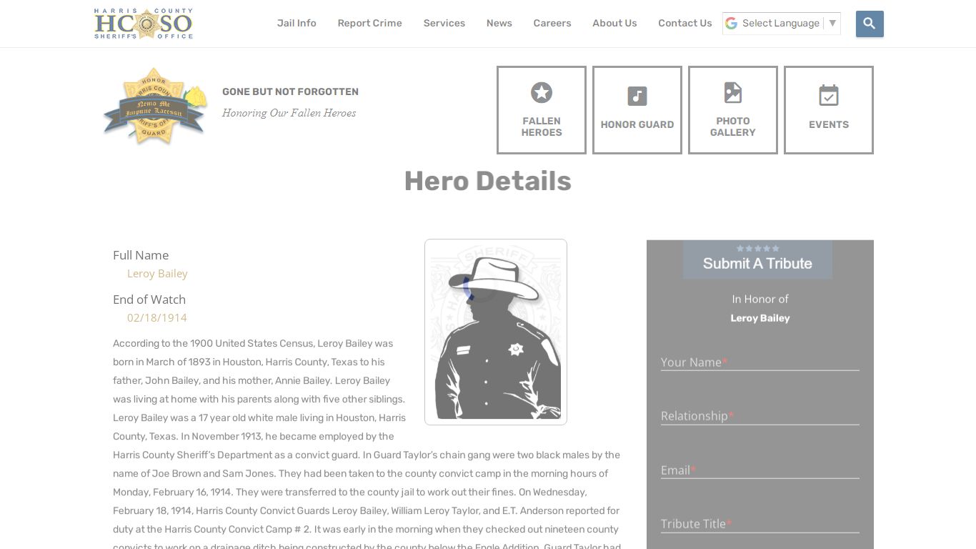 Hero Details—Harris County Texas Sheriff's Office
